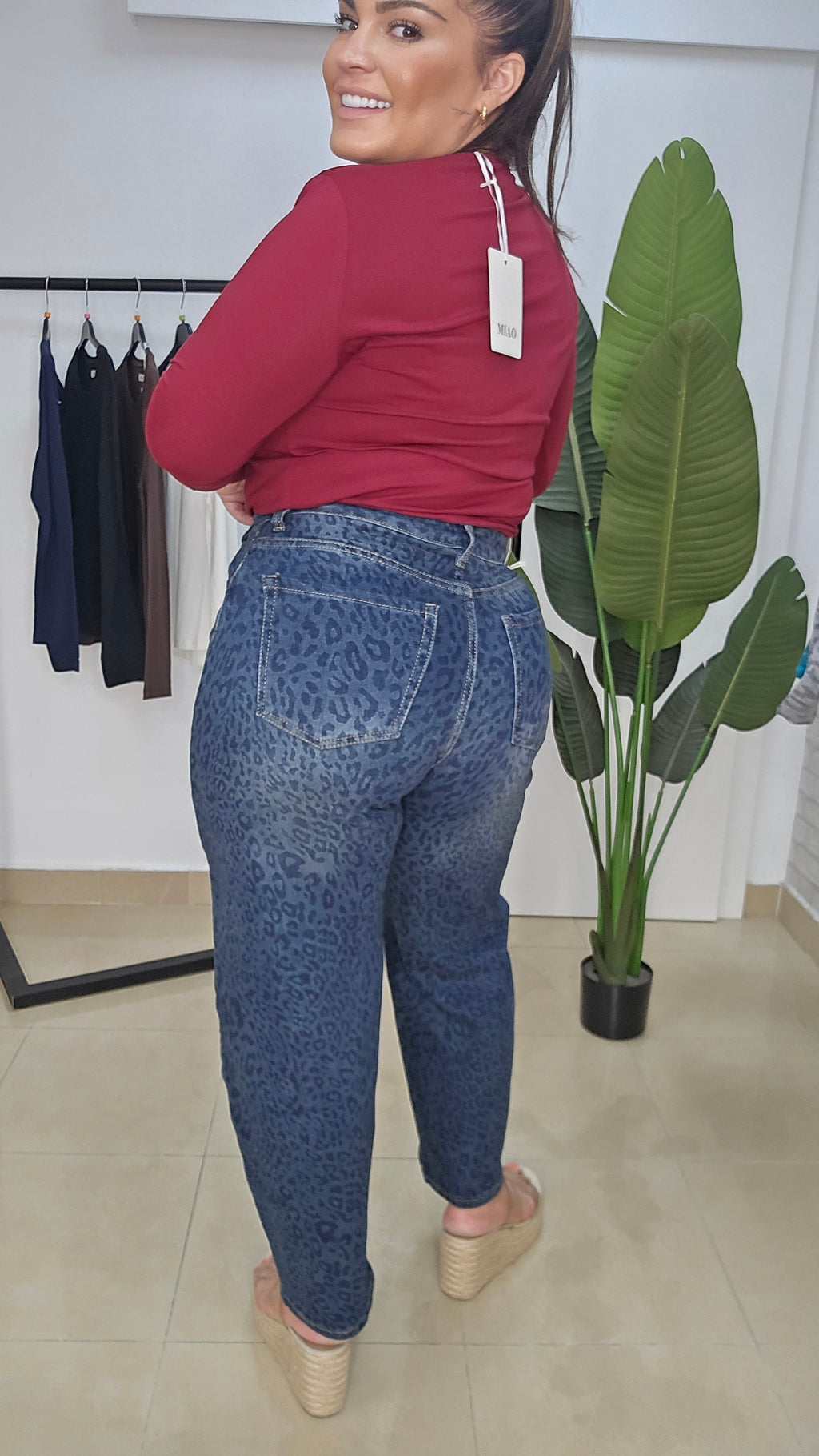 Pantalon Vaquero Leopardo Inma