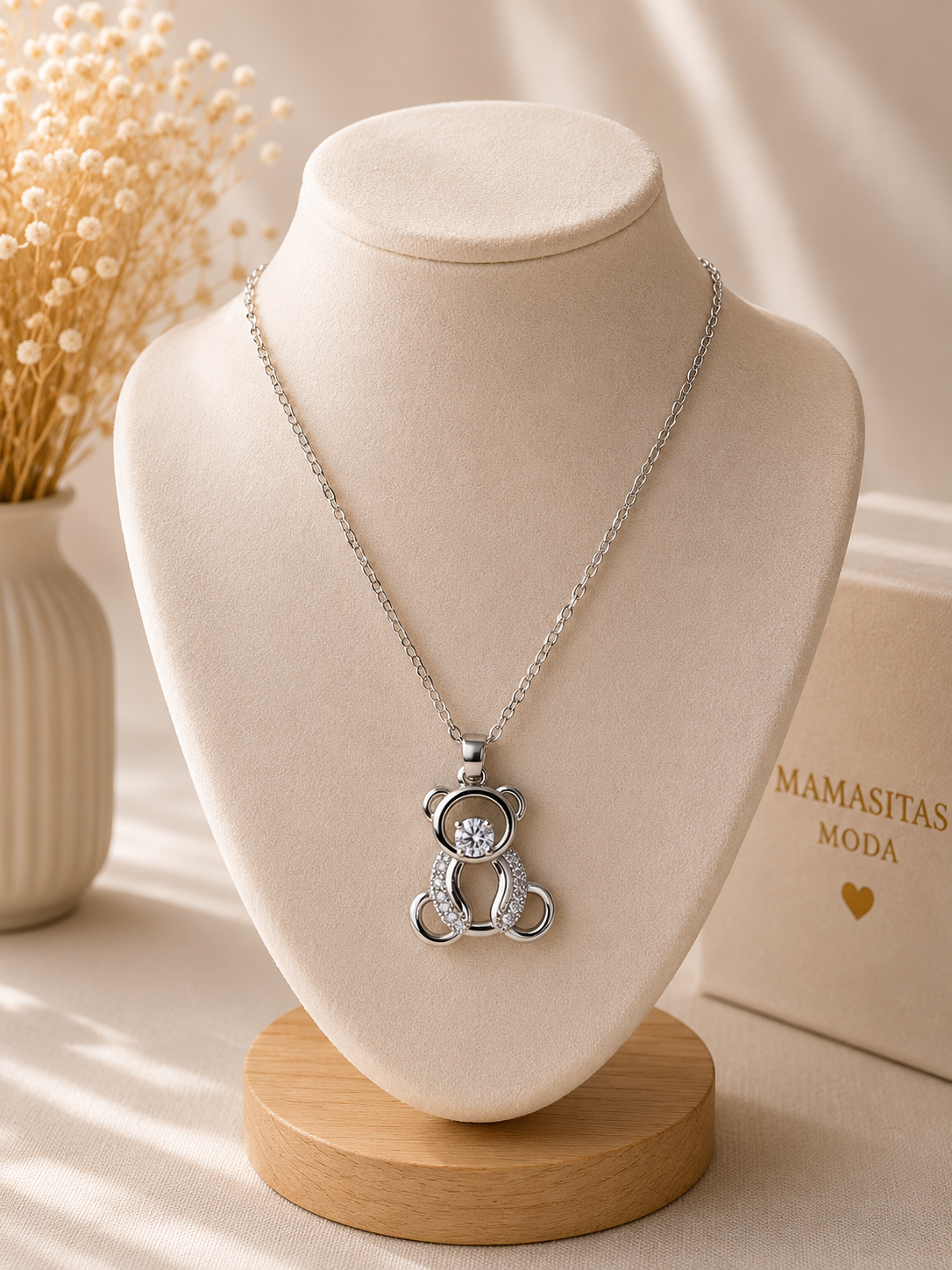 Collar Oso Plata
