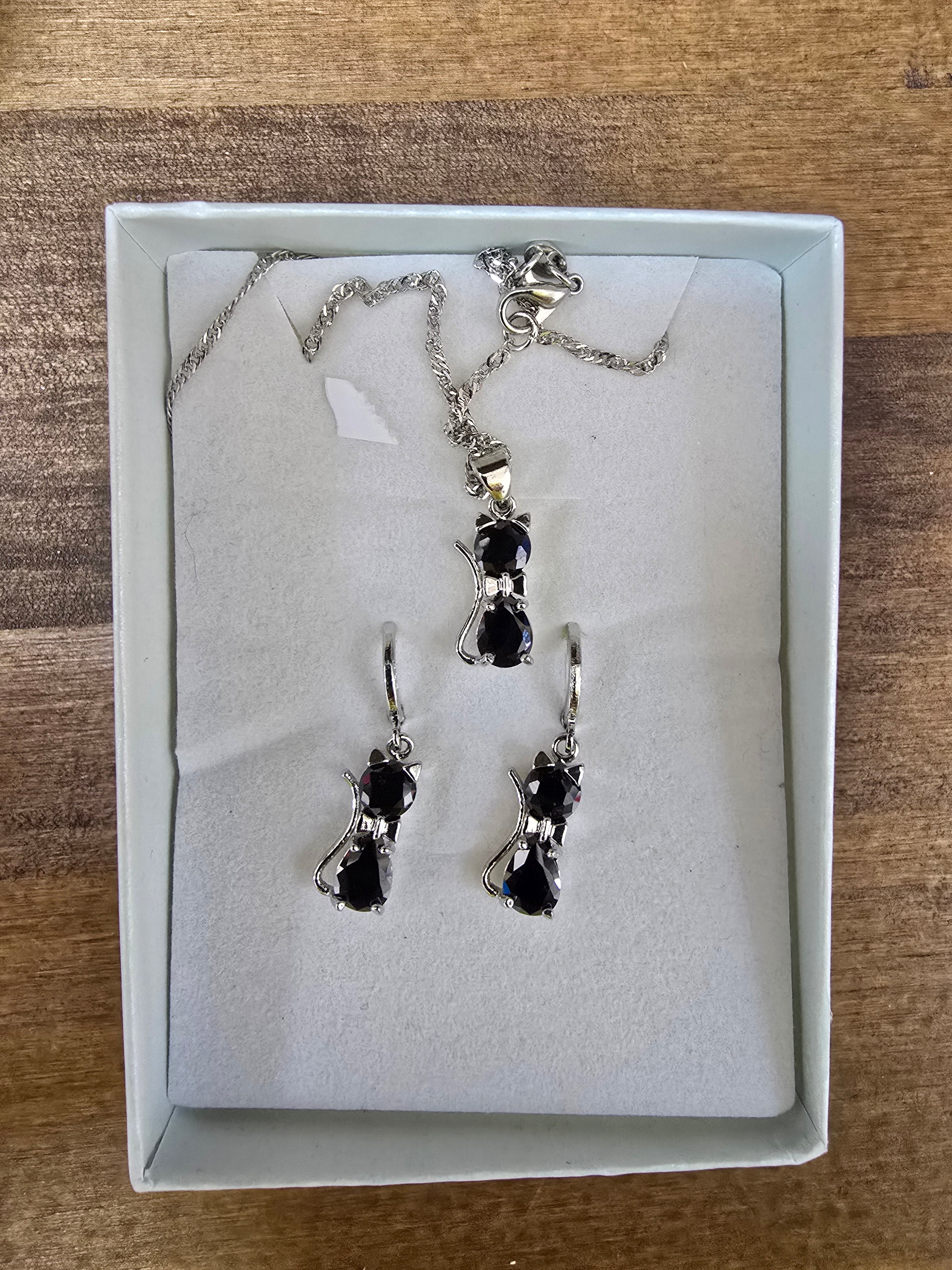Conjunto Gatos Plata