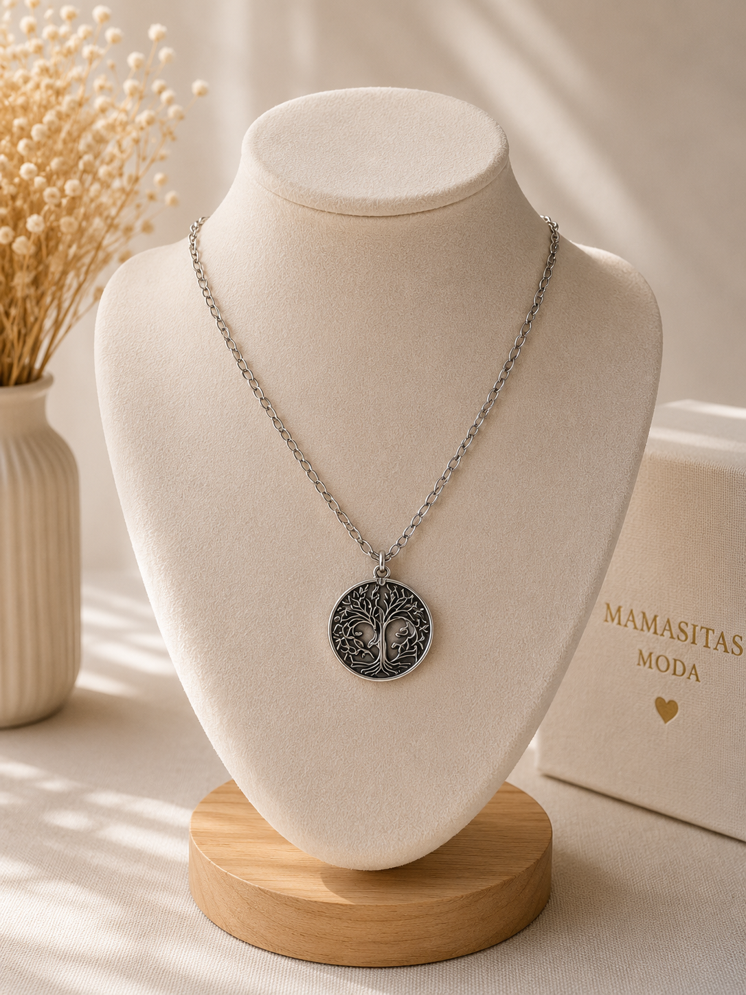 Collar Arbol de Vida Pequeño Plata