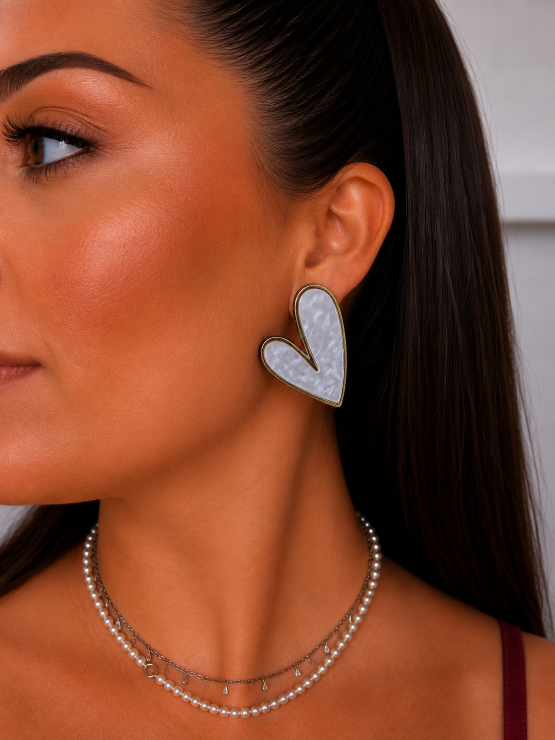 Pendientes Corazon Nacar