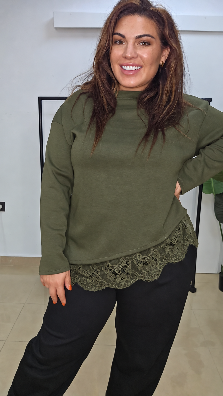 Sudadera Confy Encaje