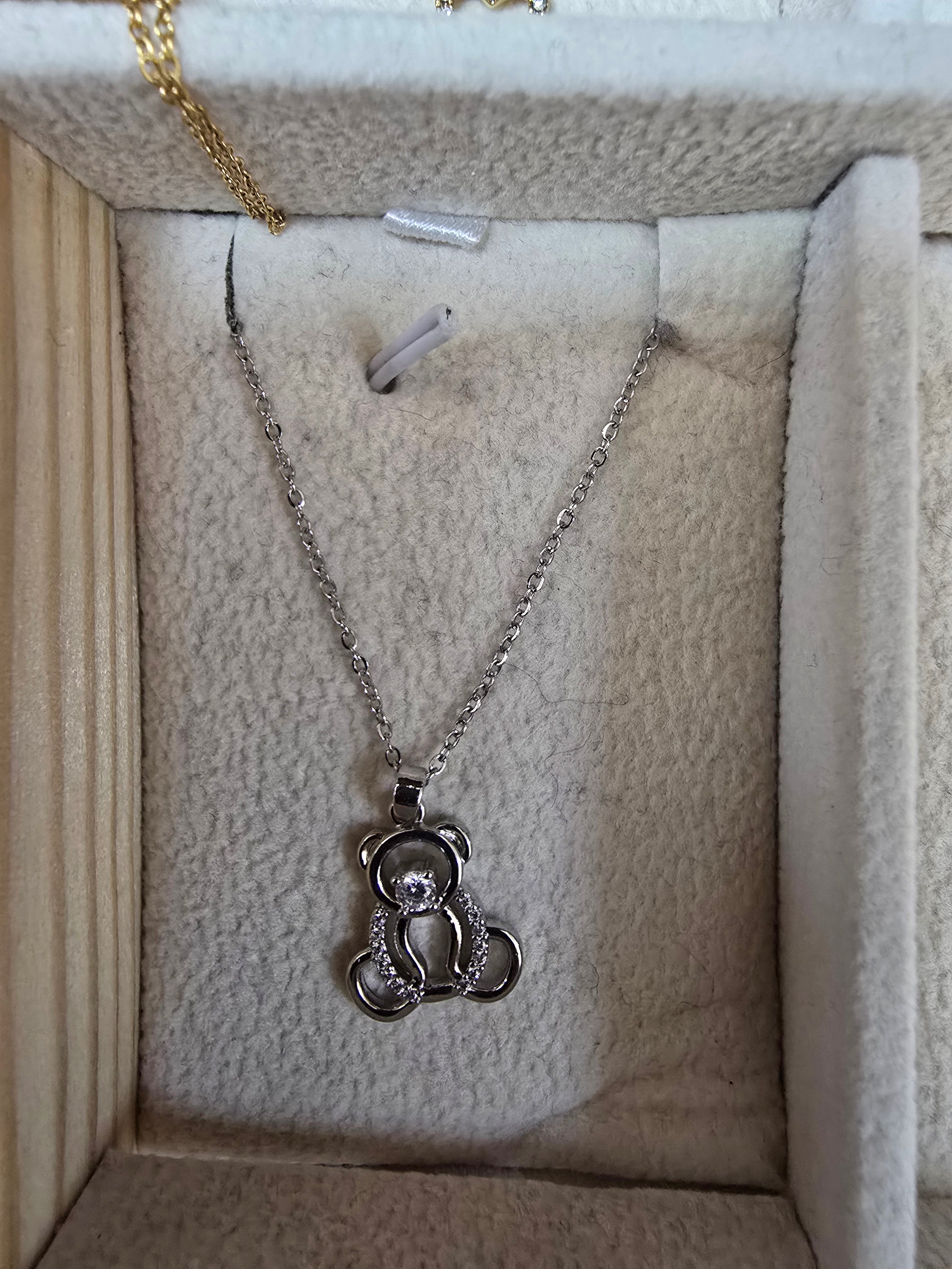 Collar Oso Plata