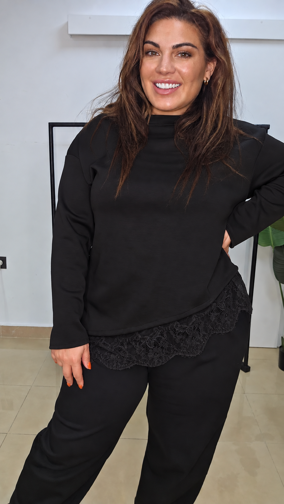 Sudadera Confy Encaje