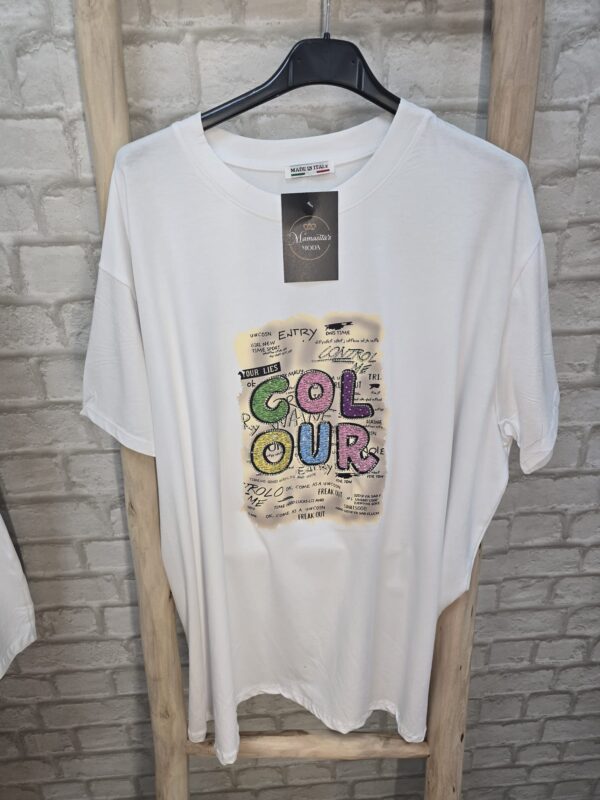 Camiseta estampado con brillos - Imagen 9