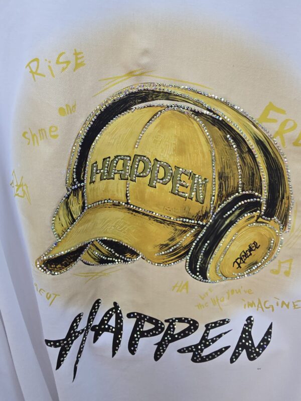 Camiseta estampado con brillos - Imagen 6